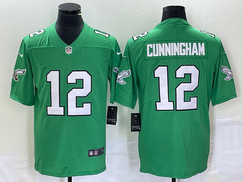 Men's Philadelphia Eagles #12 Randall Cunningham Green Stitched Football Jersey Men's Philadelphia Eagles #12 Randall Cunningham Green Stitched Football Jersey
